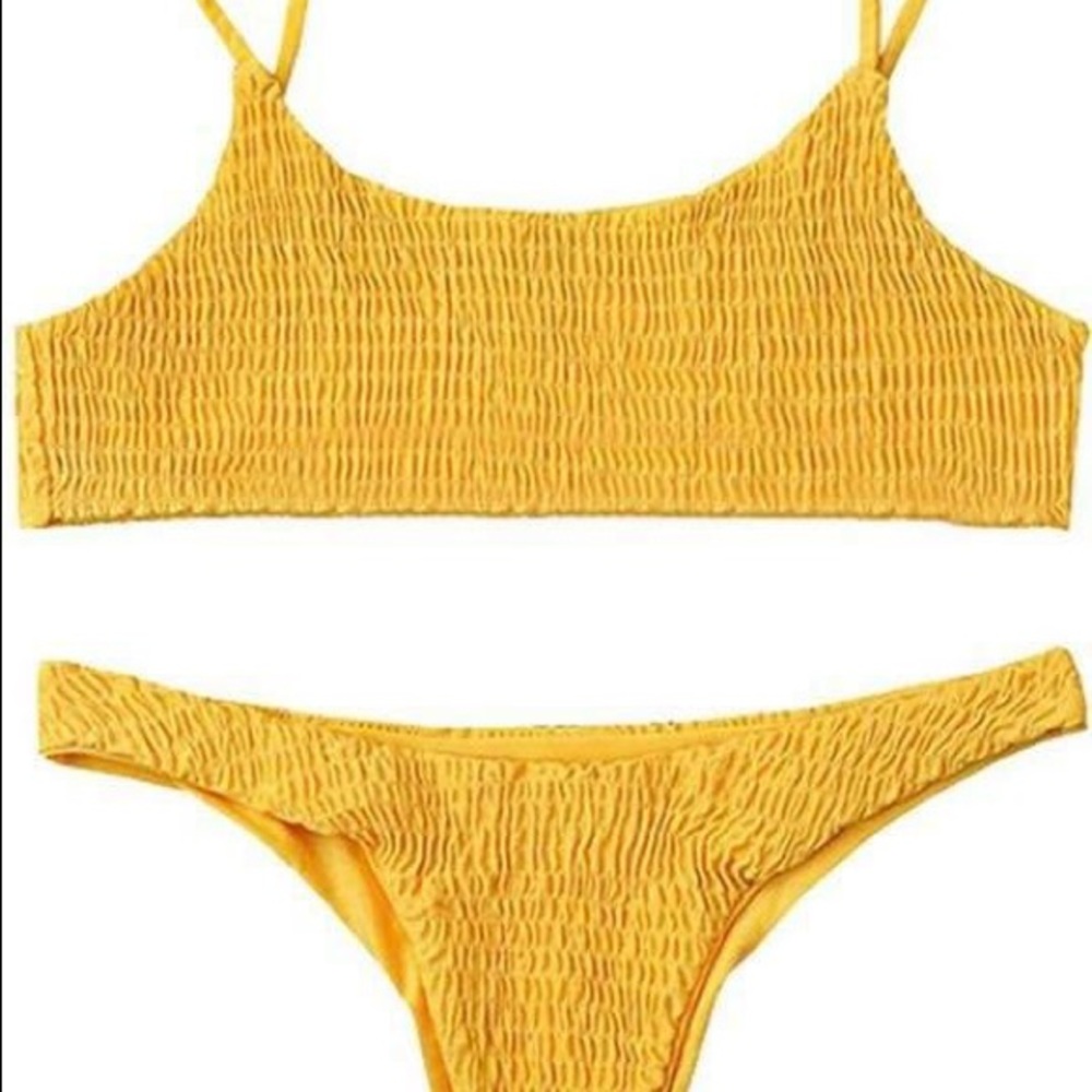 Smocked Yellow Bikini